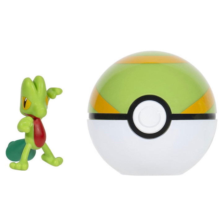 Pokemon - figurka+kula - Clip'n'go - Treecko + Nest Ball
