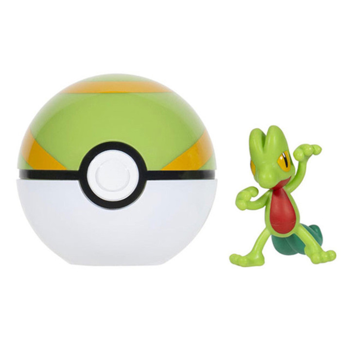 Pokemon - figurka+kula - Clip'n'go - Treecko + Nest Ball