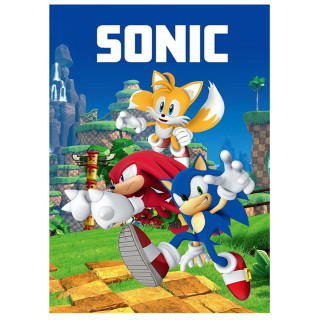 Koc polarowy Sonic the Hedgehog: 100cm x 150cm Sonic, Tails i Knuckles